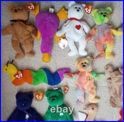 20 Vtg Ty Beanie Babies 1993-2000 All With Tags Rare Princess Garcia Peace End Y2k