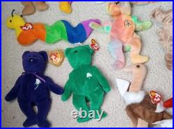 20 Vtg Ty Beanie Babies 1993-2000 All With Tags Rare Princess Garcia Peace End Y2k