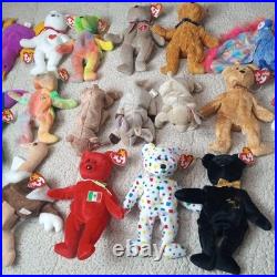 20 Vtg Ty Beanie Babies 1993-2000 All With Tags Rare Princess Garcia Peace End Y2k