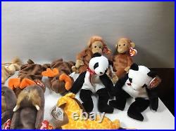 20 x 2 Twin TY Beanie Babies Animals Double Up Rare Collection Lions Tigers And