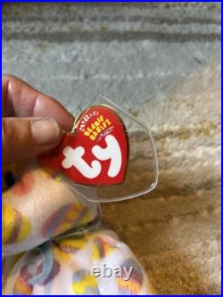 2004 New Unused Beanie Babies Eggs TAG ERROR Oakbrook Rare! Easter Bear Colorful