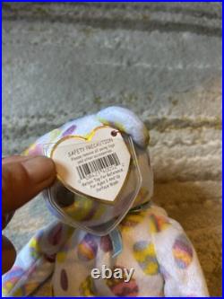 2004 New Unused Beanie Babies Eggs TAG ERROR Oakbrook Rare! Easter Bear Colorful