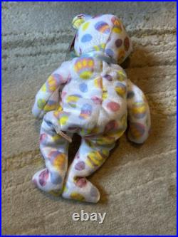 2004 New Unused Beanie Babies Eggs TAG ERROR Oakbrook Rare! Easter Bear Colorful