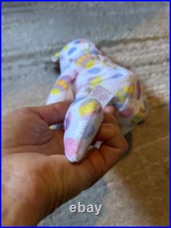 2004 New Unused Beanie Babies Eggs TAG ERROR Oakbrook Rare! Easter Bear Colorful