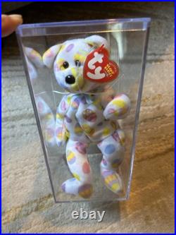 2004 New Unused Beanie Babies Eggs TAG ERROR Oakbrook Rare! Easter Bear Colorful
