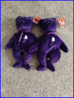 2X EXTREMELY RARE ERROR PRINCESS DIANA Ty Beanie Babies RARE Tag Errors