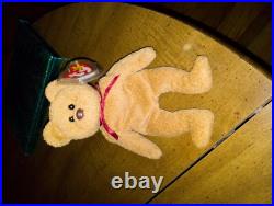3 Beanie All 4 $150. RARE- MANY ERRORS- VINTAGE-TY BEANIE BABY BEAR CURLY