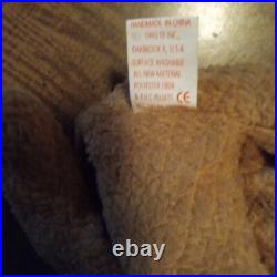 3 Beanie All 4 $150. RARE- MANY ERRORS- VINTAGE-TY BEANIE BABY BEAR CURLY
