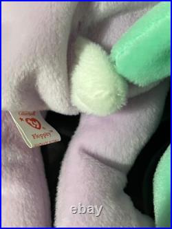 3 Terriffic Bunnies Ty Beanie Babies Hoppity, Floppity, Hippity 1996 Rare Trio