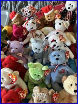 36 Different Beanie Baby Bears (Including Rare) $10 A Piece. All Mint with Tags