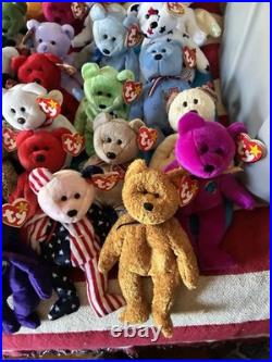 36 Different Beanie Baby Bears (Including Rare) $10 A Piece. All Mint with Tags