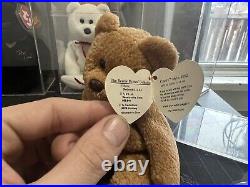 5 Extremely Rare Beanie Babies 3 With Tag Errors. Along With 3 Protective Cases