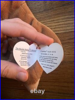 ALL ERRORS RARE? CUBBIE Ty 4010 Beanie Babie Retired in MINT Cond