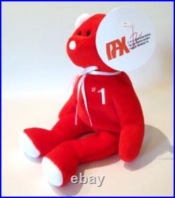 AUTHENTICATED Ty #1 REP BEAR BEANIE BABY TEDDY PROTOTYPE ULTRA RARE 253 WHITE AUTHENTICATED Ty #1 REP BEAR BEANIE BABY TEDDY PROTOTYPE ULTRA RARE 253 WHITE