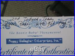 AUTHENTICATED Ty Original Beanie Baby SUPER RARE TINY Peace Museum Quality PVC