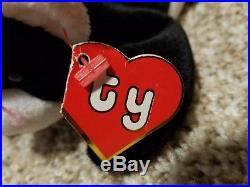 Authentic 100% Ty Beanie Baby Rare 2nd/1st Gen Tag Zip Old Face Cat MWNMT