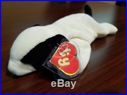 Authentic 100% Ty Beanie Baby Rare Spot 1st/1st Gen Hang Tag 4-Line Korean Tush