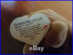 Authentic 100% Ty Beanie Baby Vintage Rare Brownie 1st Hang/1st Gen Tush Tag