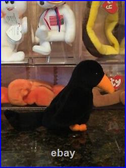 Authentic Rare Caw the Crow 3rd/2nd Generation Ty Beanie Baby MWMT-MQ