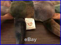 Authentic Rare TY Beanie Baby CLAUDE The Crab with errors