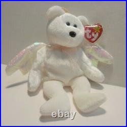Authentic TY Beanie Baby Halo the bear with Tag Error. Rare. Mint. Retired