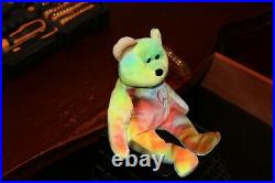 Authentic Ty Beanie Babies Peace Bear Rare & Retired Vintage