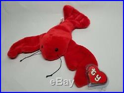 Authentic Ty Beanie Baby Pinchers the Lobster Rare 1st / 1st Gen Tag MWMT-MQ