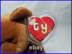 Authentic Ty Beanie Baby Rare Brown New Face NF Teddy 2nd/1st Gen MWCT