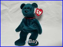 Authentic Ty Beanie Baby Rare Jade New Face NF Teddy 3rd/1st Gen MWNMT