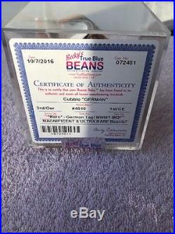 Authenticated 3rd/1st Gen Cubbie German MWMT MQ Beanie Baby Ultra Rare