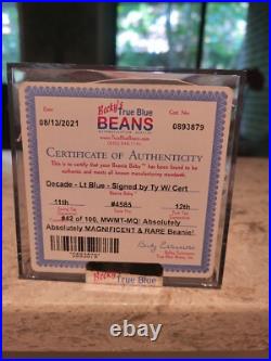 Authenticated Beanie Baby DECADE (Ty Warner Signed #/100) MWMT-MQ & ULTRA RARE