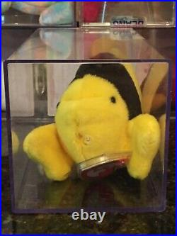 Authenticated Rare BUBBLES the Fish KOREAN 3rd/1st Gen Ty Beanie Baby MWMT-MQ