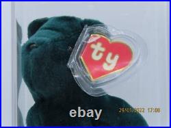 Authenticated SUPER RARE Ty Beanie Baby OLD-FACE JADE Teddy MWMT-MQ 2nd/1st Gen