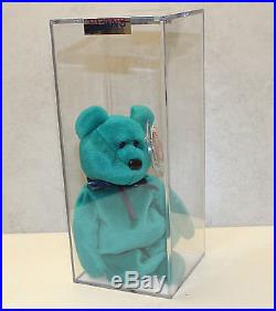 Authenticated Teddy NF Teal (Rare) MWMT MQ 2nd gen Ty Beanie baby (AP)