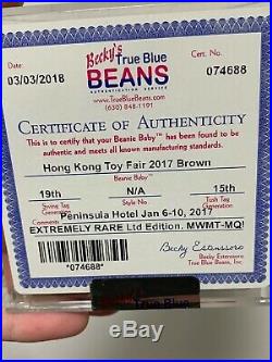 Authenticated Ty 2017 Hong Kong Bear Set! Extremely Rare! MWMT! Ultra Rare