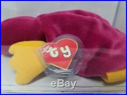 Authenticated Ty Beanie Baby Patti Raspberry Rare 2nd / 1st Gen Tag MWMT-MQ