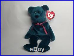 Authenticated Ty Beanie Baby Rare Jade New Face (NF) Teddy 3rd/1st Gen MWNMT