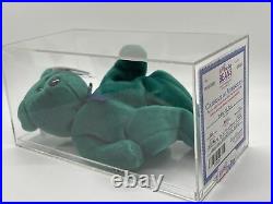 Authenticated Ty Beanie Baby Teddy 2nd / 1st New Face NF Teal RARE