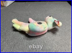B. B Birthday Bear Rainbow B-day Ty Beanie Baby Retired very rare