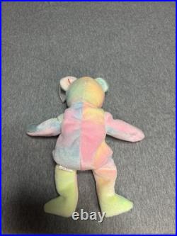 B. B Birthday Bear Rainbow B-day Ty Beanie Baby Retired very rare