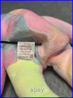 B. B Birthday Bear Rainbow B-day Ty Beanie Baby Retired very rare