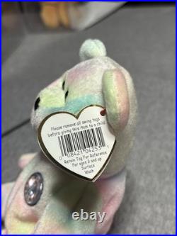 B. B Birthday Bear Rainbow B-day Ty Beanie Baby Retired very rare