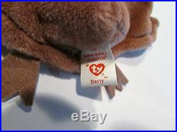 BATTY TY BEANIE BABY-RARE 1996 BATTY THE BAT TY BEANIE BABY-PVC PELLETS WithERROR