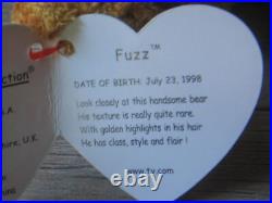 BEANIE BABY FUZZ Rare Retired with Tags and Tag Errors 1999