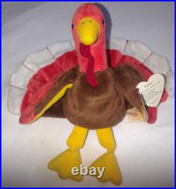 BEANIE BABY GOBBLES THE TURKEY 1996 TAG ERRORS Original Retired Rare