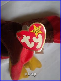 BEANIE BABY GOBBLES THE TURKEY 1996 TAG ERRORS Original Retired Rare