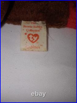 BEANIE BABY GOBBLES THE TURKEY 1996 TAG ERRORS Original Retired Rare