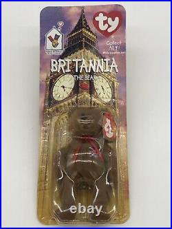 BRITANNIA The Bear 1997 McDonald's TY BEANIE BABY with Rare Errors 1993, Oakbrook