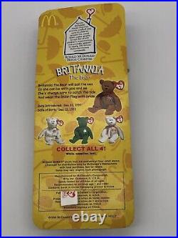 BRITANNIA The Bear 1997 McDonald's TY BEANIE BABY with Rare Errors 1993, Oakbrook