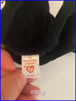 Baldy Beanie Baby RARE MINT condition with ERRORS 1996